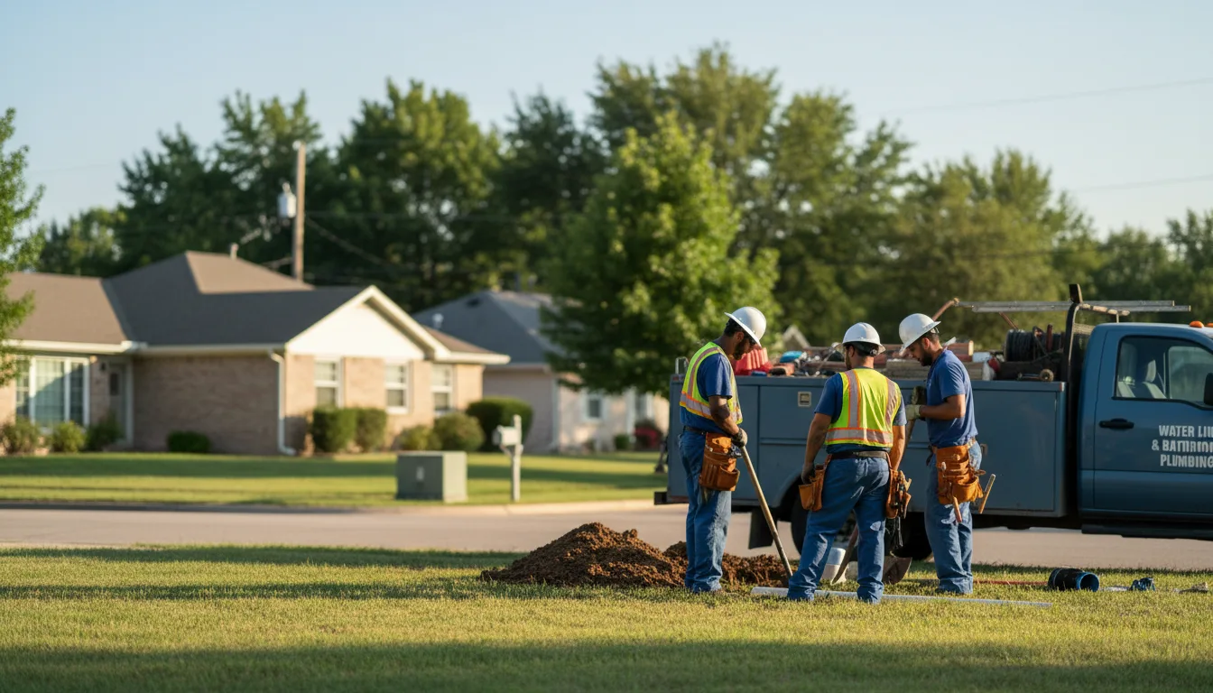 Residential water line and bathroom plumbing service in Fruitland, IA